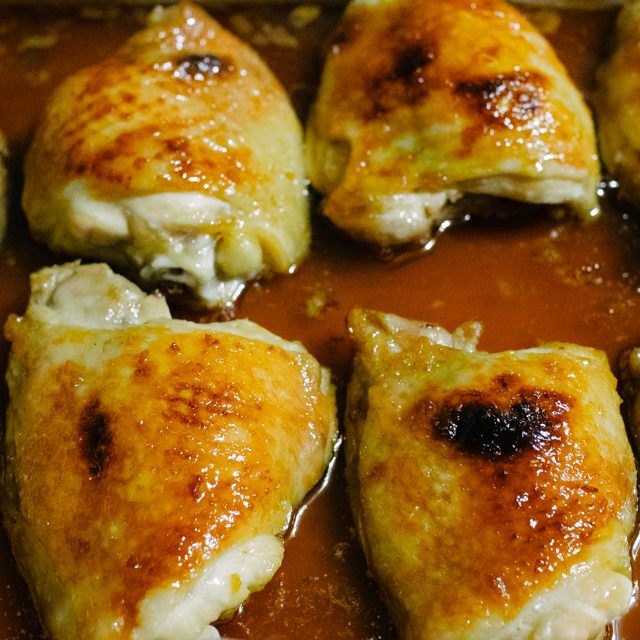 baked caramelized chicken